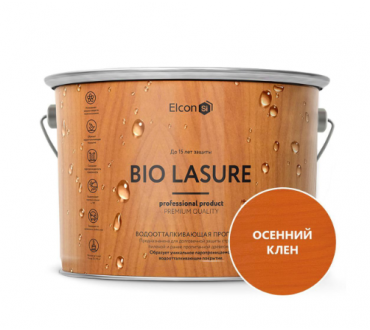 Пропитка для дерева водоотталкивающая Elcon Bio Lasure, осенний клен, 9л